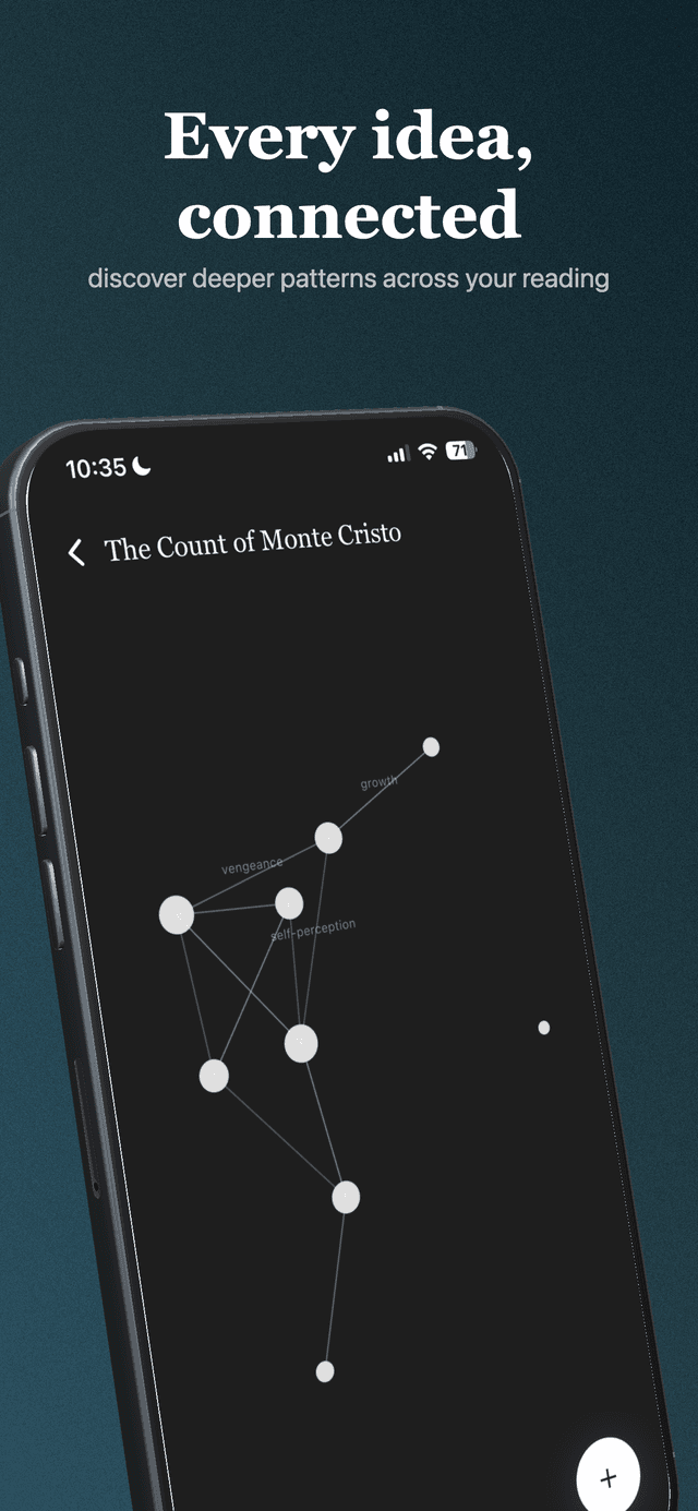 Mnemo thought map with connected nodes.